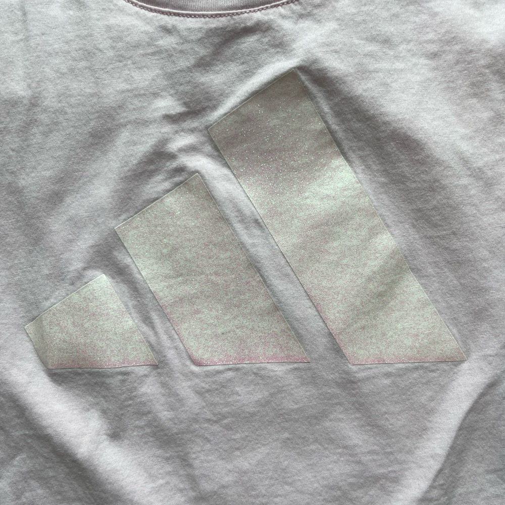 Girls Adidas Cropped T-shirt Size M - Picture 2 of 4